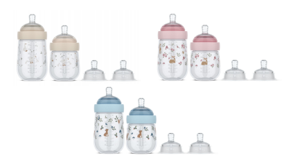 Dojčenské fľaše 165 ml + 240 ml + 2 cumlíky Little Dutch