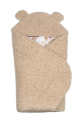 Baránková zavinovačka s kapucňou bavlna/baránok Teddy