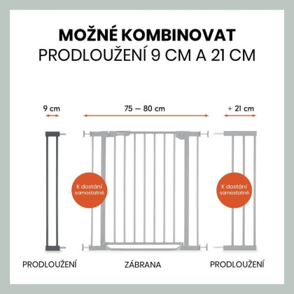 Zábrana Open N Stop 2 rozšírenie o 9 cm Hauck