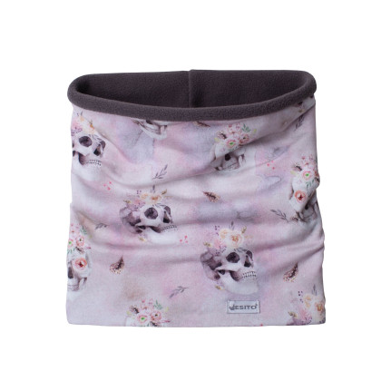 Zimný nákrčník Lebka ruža ružová Esito