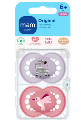 Cumlík Ortodonický Original 6 m+ Fialový/Ružový MAM