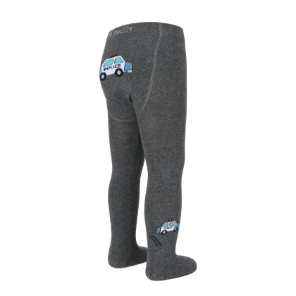 Pančucháče s protišmykom 3x ABS veľ. 92/98 tm. šedej polície Be Snazzy