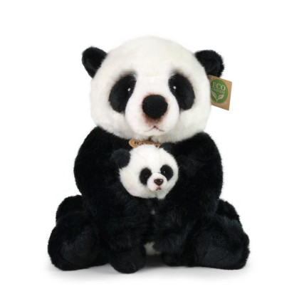 Plyšová panda s mláďaťom 27 cm Rappa