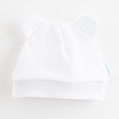 Dojčenská bavlnená čiapočka New Baby Kids biela