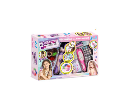 Hrací set na vlasy 2v1 s gumičkami / ozdoby