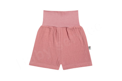 Dojčenské kraťasy mušelín ružová - Baby Service Veľ. 68