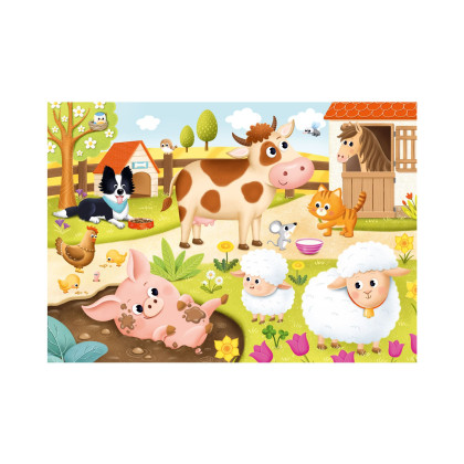 Prvé hranie Domáce zvieratká maxi puzzle 15 dielikov Dino