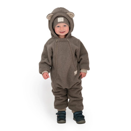 Rastúca zimná kombinéza Teddy fleece double Brown Esito