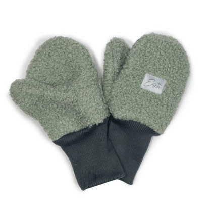 Zimné palcové rukavice Teddy fleece double Olive Esito