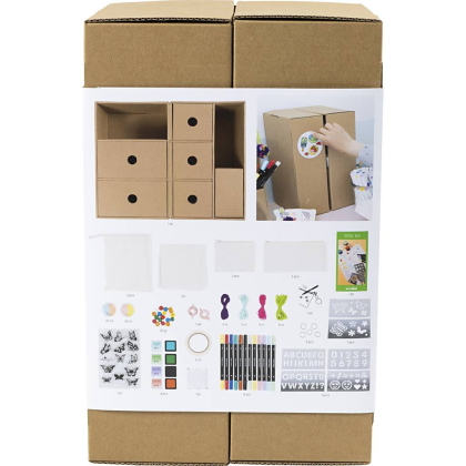 Kreatívna sada Maxi box so zásuvkami Dekorovanie textilu Creativ Company