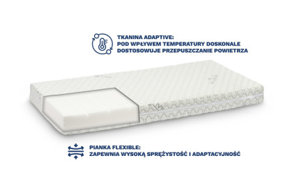 Detský matrac do postieľky Flexible, 120x60 cm, 11 cm