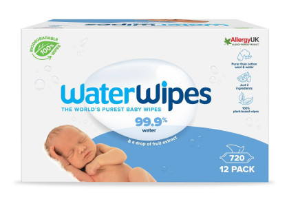 12x WATERWIPES 100% BIO odbúratené obrúsky 60 ks