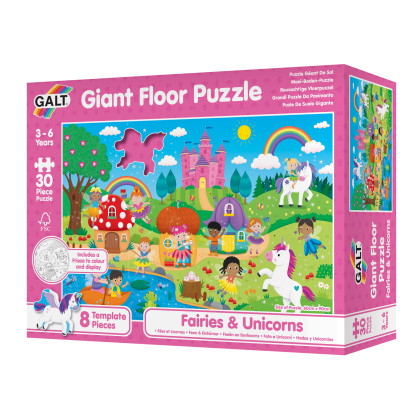 Veľké podlahové puzzle - Víly a jednorožce