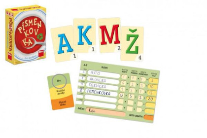 Písmenkovka - hra so slovami cestovná spoločenská hra