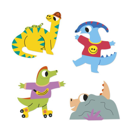 Samolepky Dinosaury 100 ks Janod