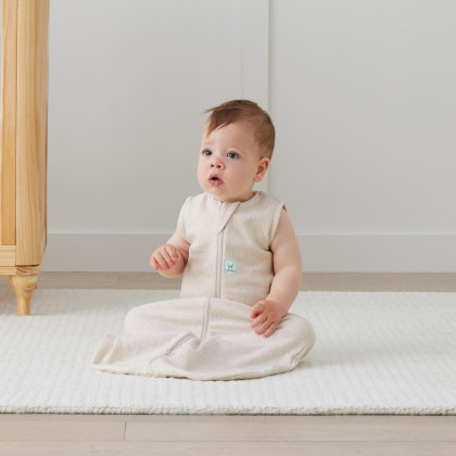 Vrece na spanie organická bavlna Jersey Oatmeal Marle 0,2 tog ErgoPouch