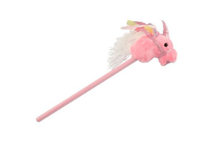 Plyšový jednorožec na tyči 80 cm so zvukom na batérie