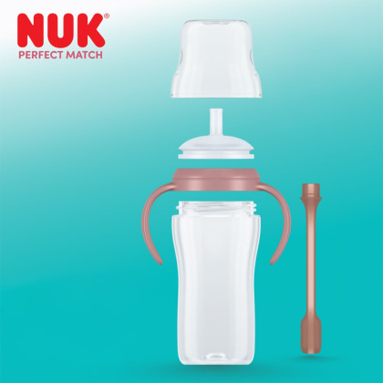 Dojčenská fľaša Perfect Match na učenie so slamkou Bear 260 ml NUK