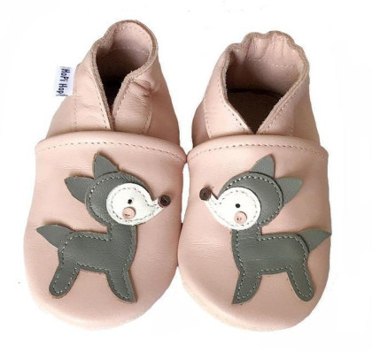 Kožené capáčky Barefoot Veľ. XXL (2-3 roky) Hopi Hop