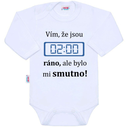 Body s potlačou New Baby 02:00 ráno