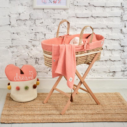 Kompletný Mojžišov kôš s výbavou Coral Pink FUNNABABY