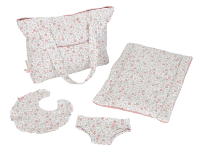 Prebaľovacia taška pre bábiky Soft Flowers Little Dutch