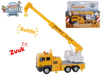 Kids Globe Traffic žeriav 15 cm na spätný chod so svetlom a zvukom