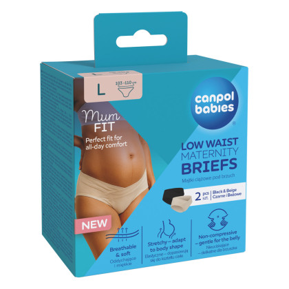 Tehotenské nohavičky s nízkym pásom MumFIT 2 ks Canpol babies