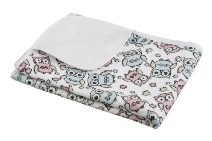 Nepremokavá podložka Akuku froté 70x50 - sovy