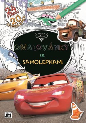 Omaľovánky so samolepkami A4 Autá