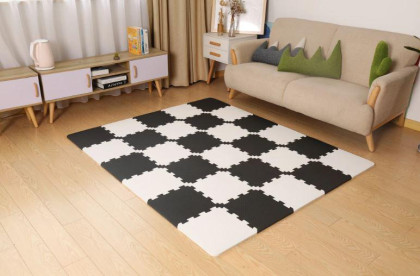 Podložka penové puzzle Luno 150x180 cm Black 30 ks