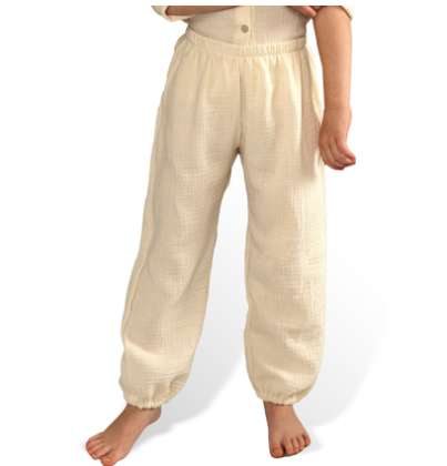 Detské mušelínové nohavice Luca Cream Esito