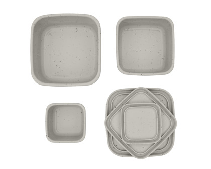 Súprava boxov na desiatu 3 ks Platinum Silicone KikkaBoo