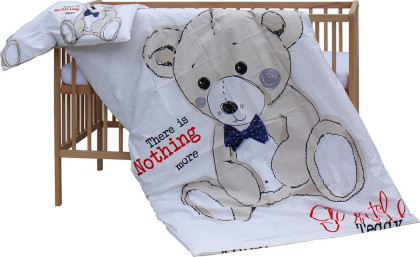 Detská postieľka s kompletnou výbavou 120 x 60 cm - Tiko Scarlett