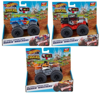 Hot Wheels Monster trucks svietiaci a rámusiaci vrak HDX60