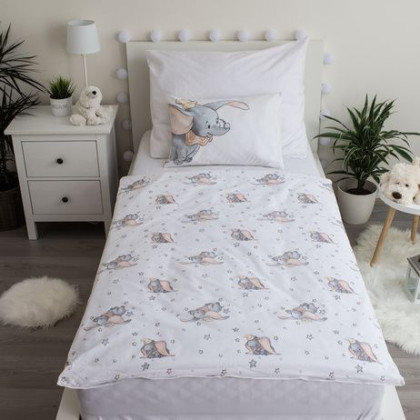 Obliečky do postieľky Dumbo grey 100 x 135, 40 x 60 cm Jerry Fabrics