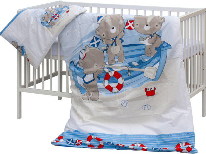 Detská postieľka s kompletnou výbavou, 120 x 60 cm, Raty Scarlett