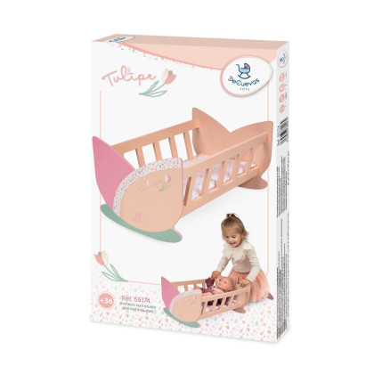 Drevená kolíska pre bábiky Tulipe DeCuevas