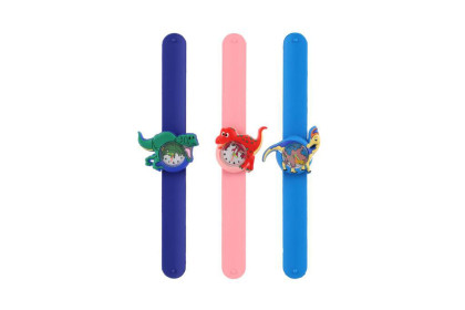 Hodinky detské samonavíjací dinosaurus silikón 22 cm