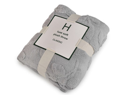 Deka plyšová, listy 150x200 cm