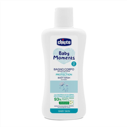 Šampón na telo Baby Moments Protection 93% prírodných zložiek 200 ml Chicco