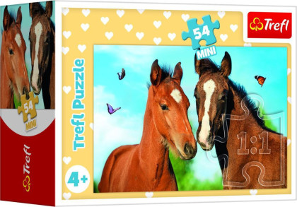 Minipuzzle zvieratká - mláďatá 4 druhy, 54 dielikov