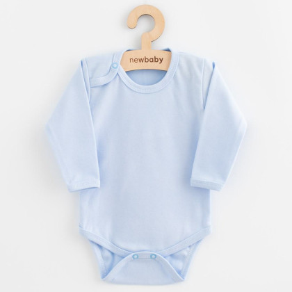Dojčenské celorozopínacie body Classic II modré New Baby