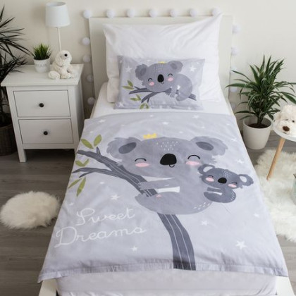 Obliečky do postieľky Koala "Sweet dreams" 100 x 135, 40 x 60 cm Jerry Fabric