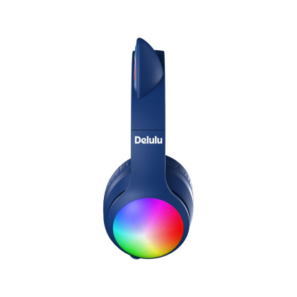 Bezdrôtové detské slúchadlá Delulu DiscoBeats Blue