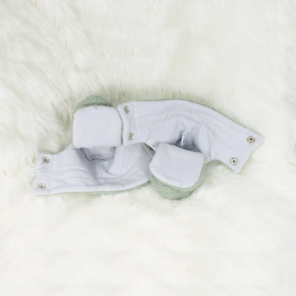 Capačky Teddy fleece double Olive olivová Esito