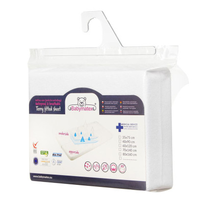 Nepremokavé prestieradlo froté 70 x 140 cm Babymatex