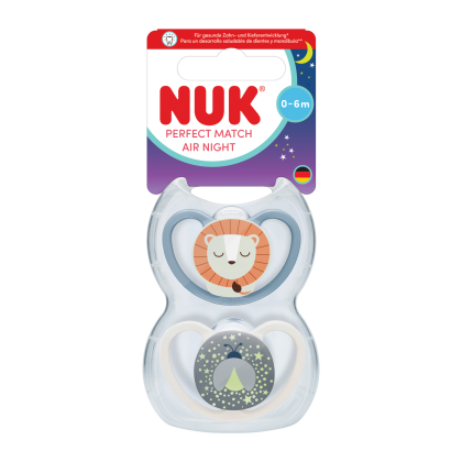 Cumlík Perfect Match Air Night 0-6 m 2 ks v boxe Nuk
