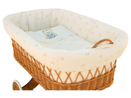 6 dielna súprava obliečok do prúteného koša Méďa béžová