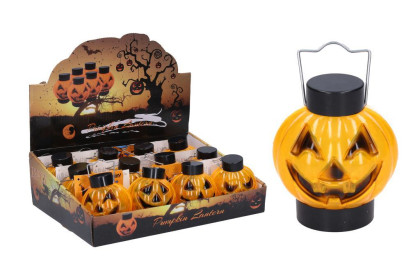 Dekorácia Halloween tekvica 8 x 7 cm svietiaca